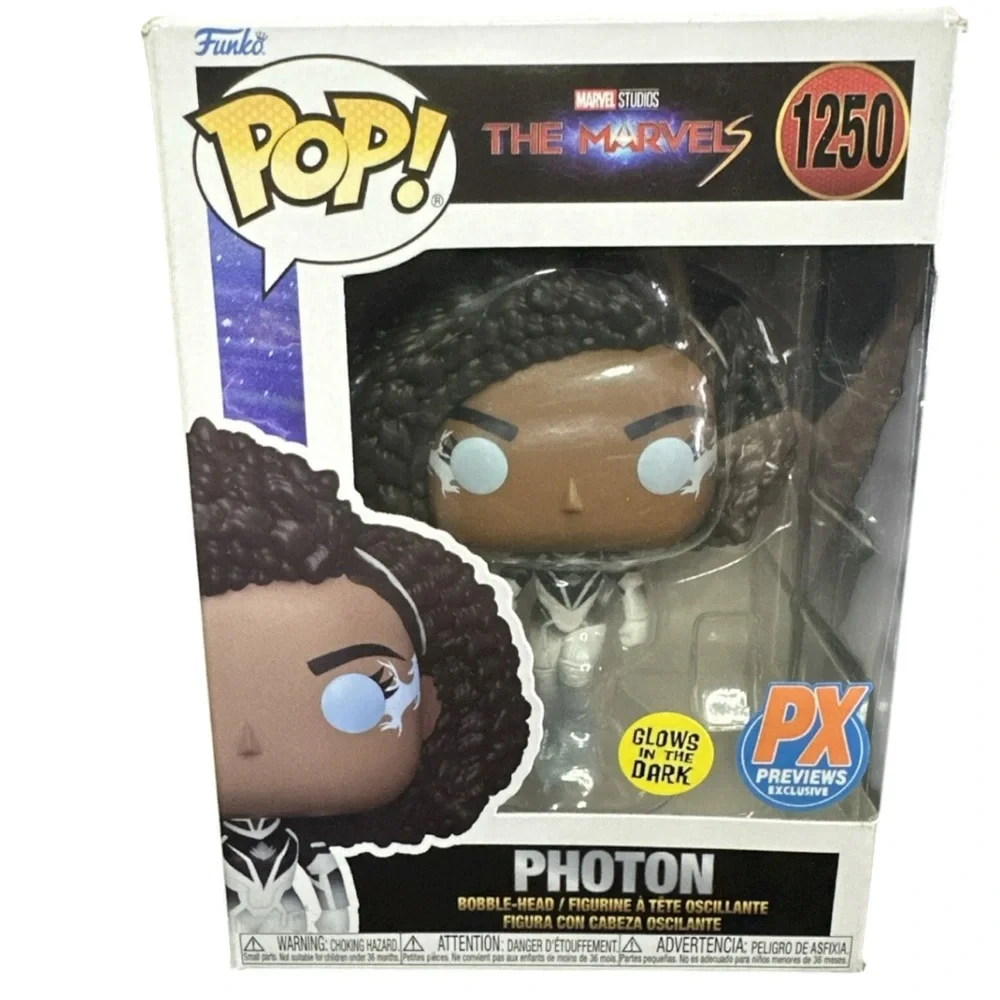 Funko Pop! The Marvels Photon Glow in the Dark Vinyl Figure NIB - Picture 2 of 6